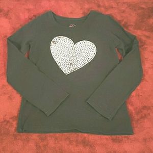 Faded Glory Girl's Black 6X Long Sleeve T-shirt